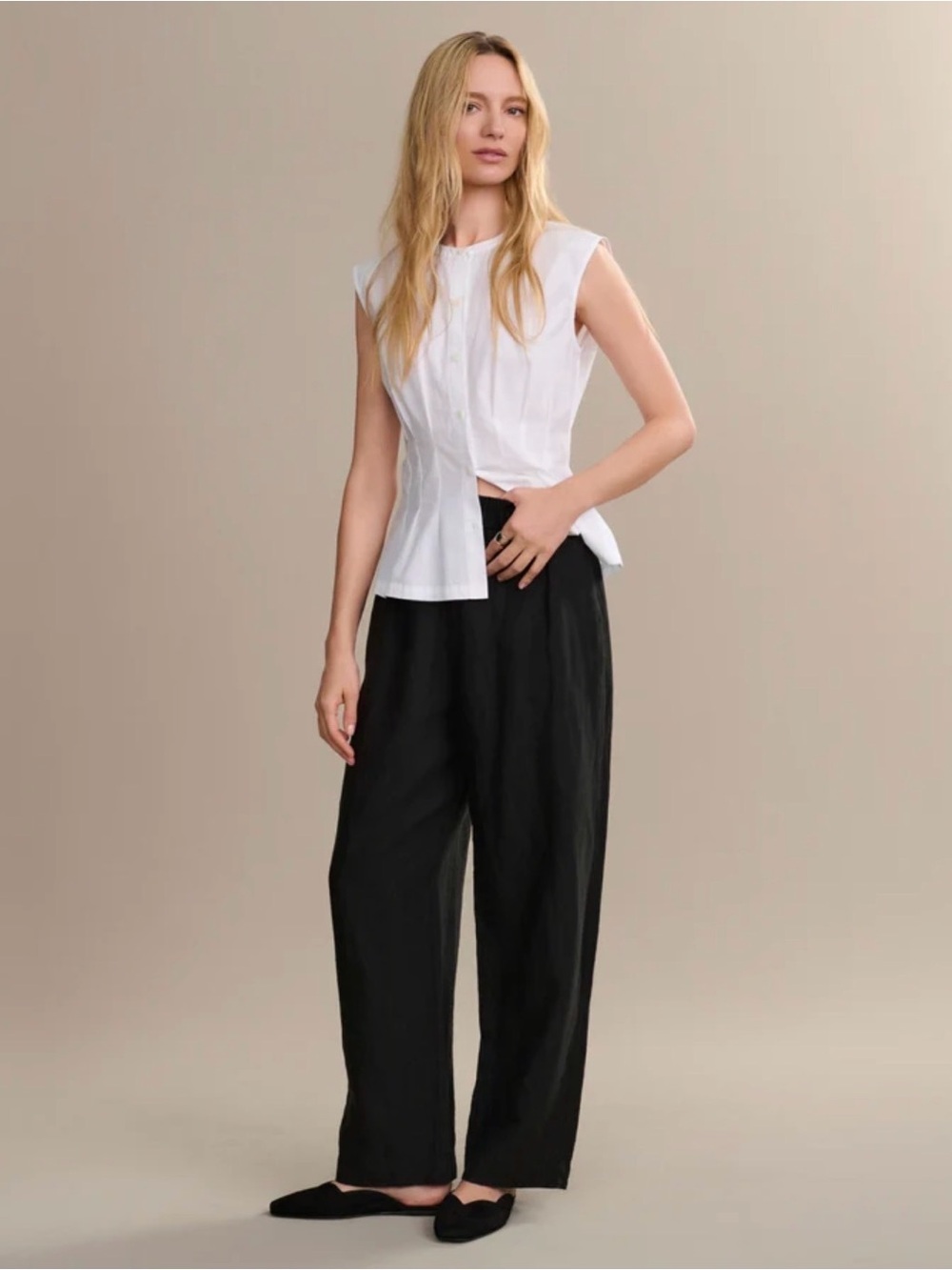 Jenni Kayne Women’s Linen Logan Pant in Black, Size S
